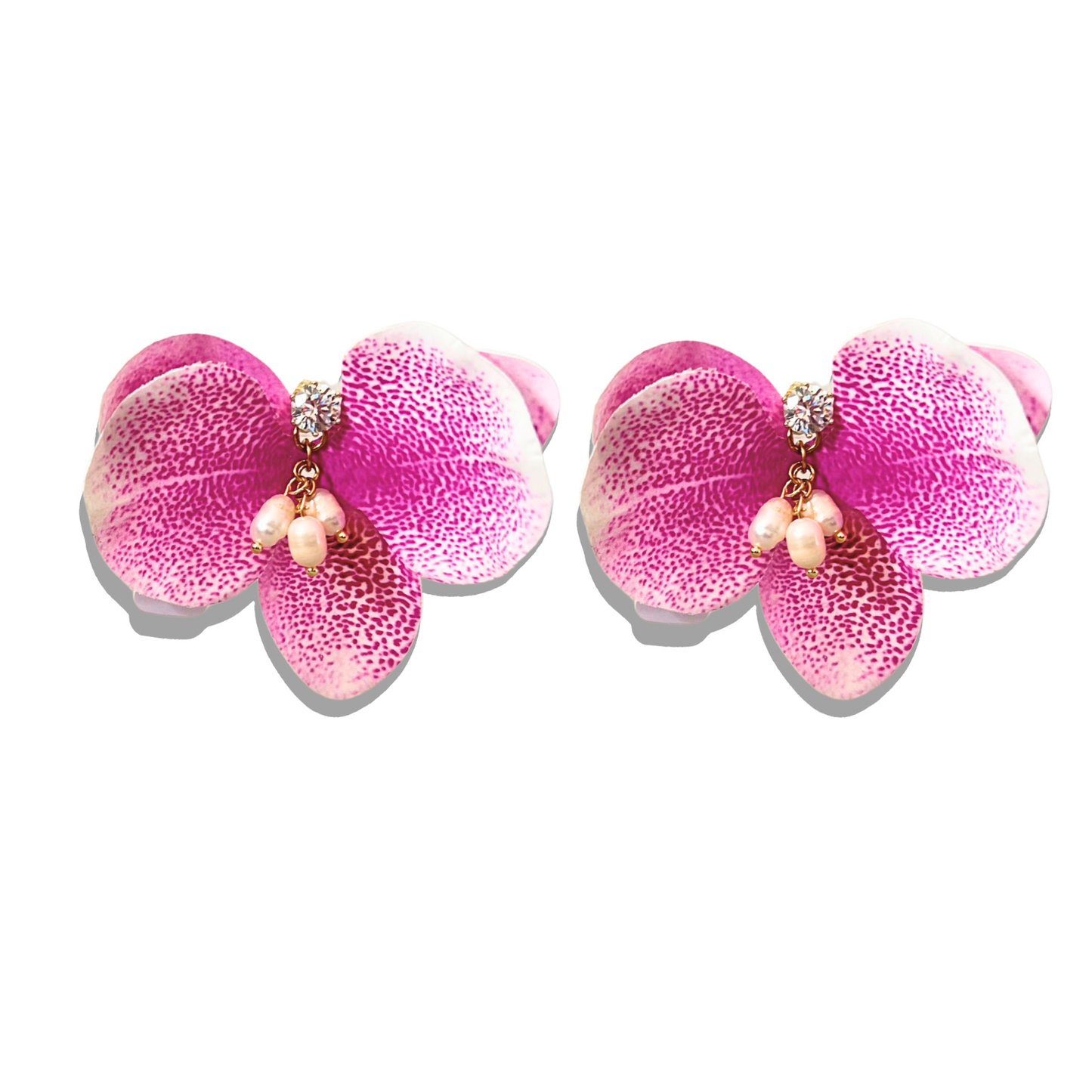 Boucles d'oreilles Orchidée