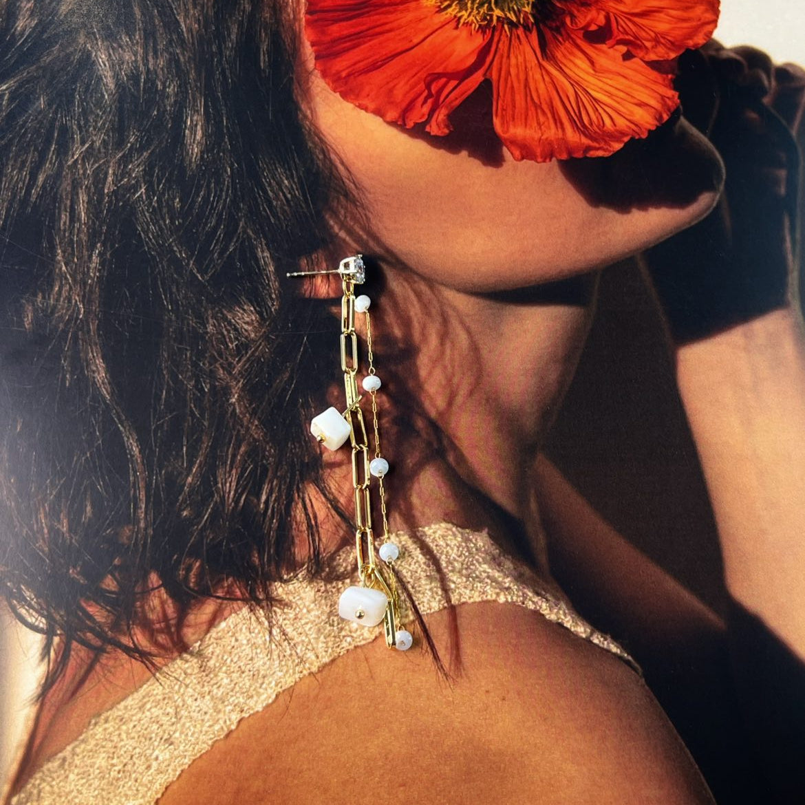 Boucle d'oreille Nacre
