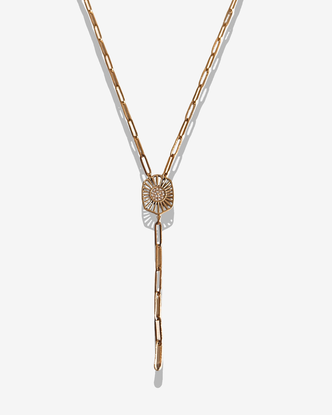 Collier Y doré