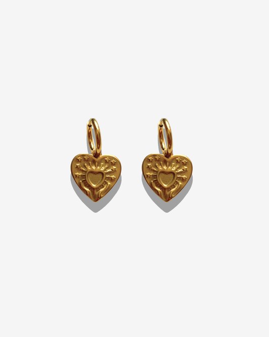 Boucles d'oreilles Cœur doré