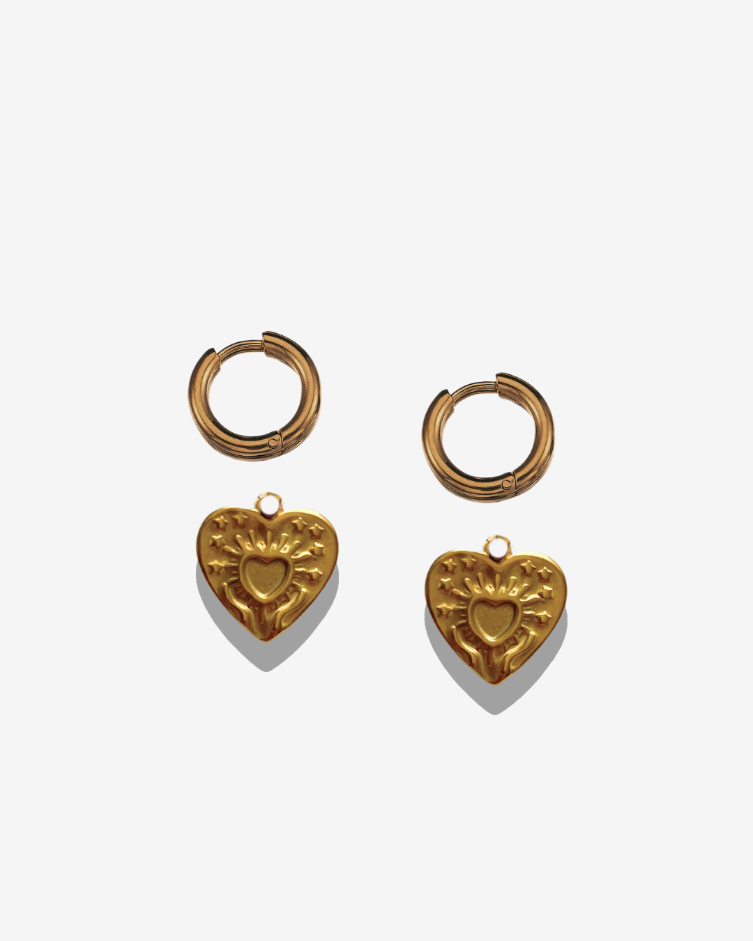 Boucles d'oreilles Cœur doré