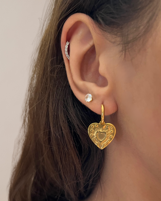 Boucles d'oreilles Cœur doré