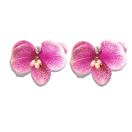 Boucles d'oreilles Orchidée
