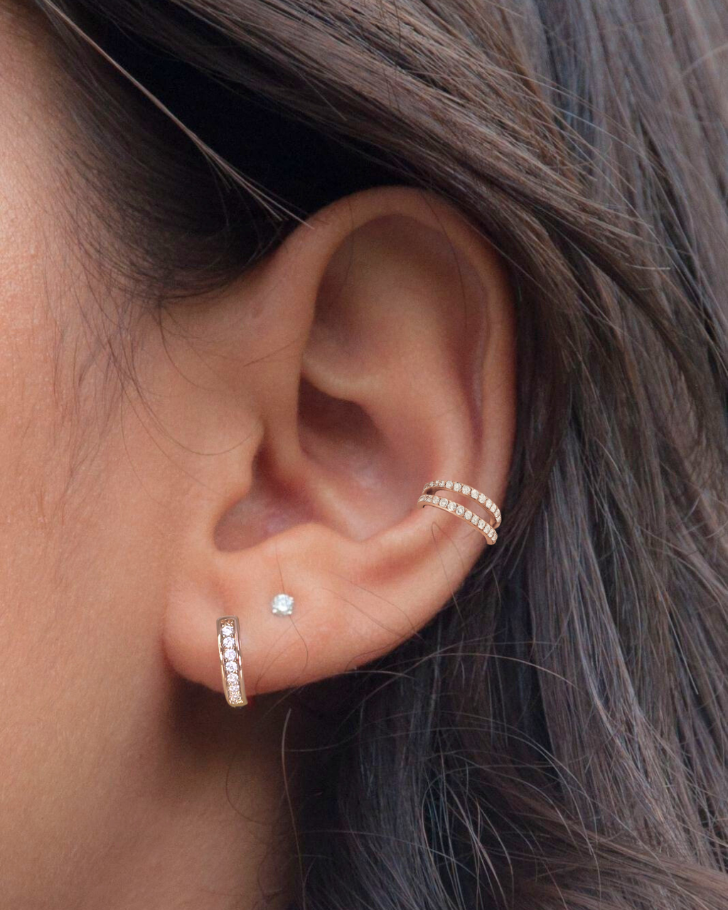 Boucles d'oreilles créole rose gold