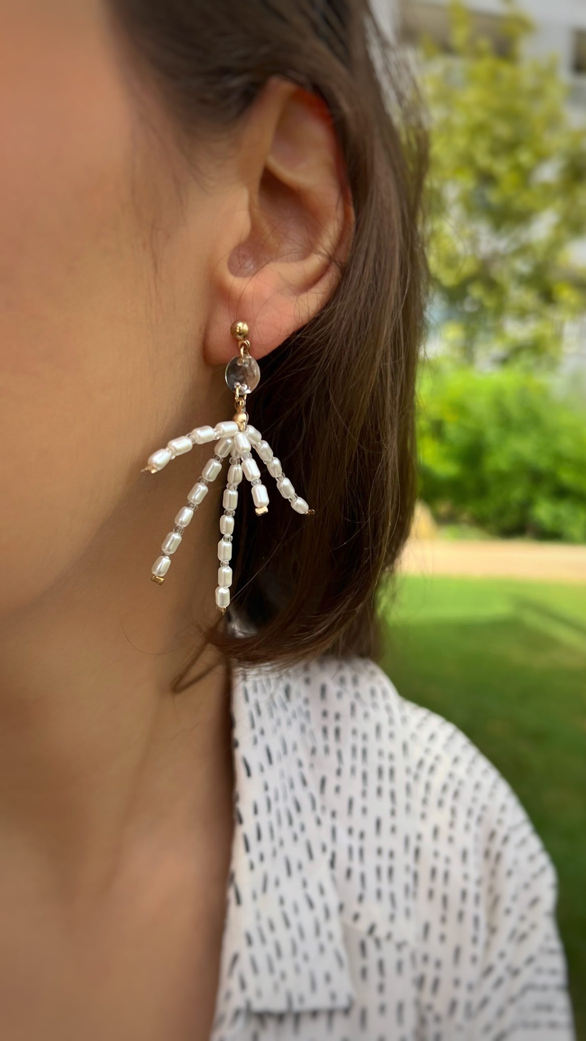 Nacre boucles d'oreilles