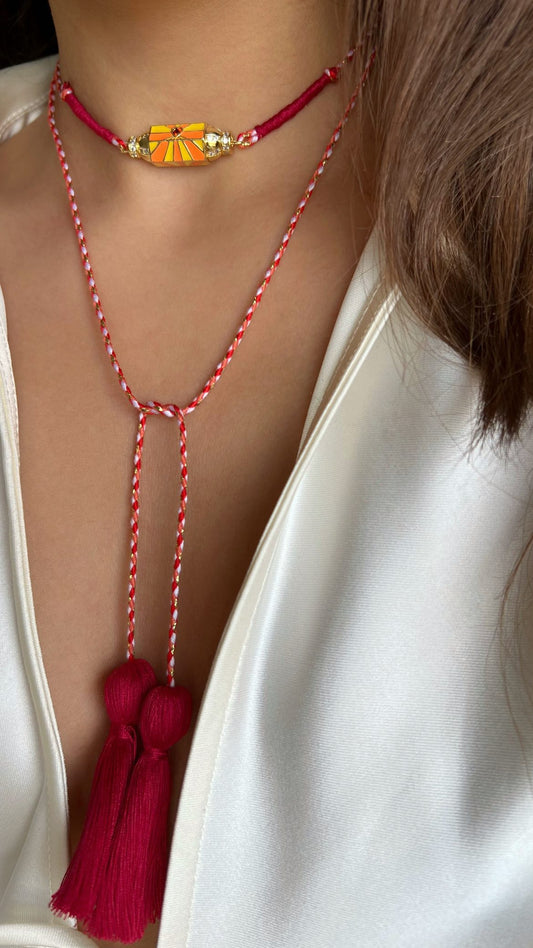 Collier Red 4 en 1