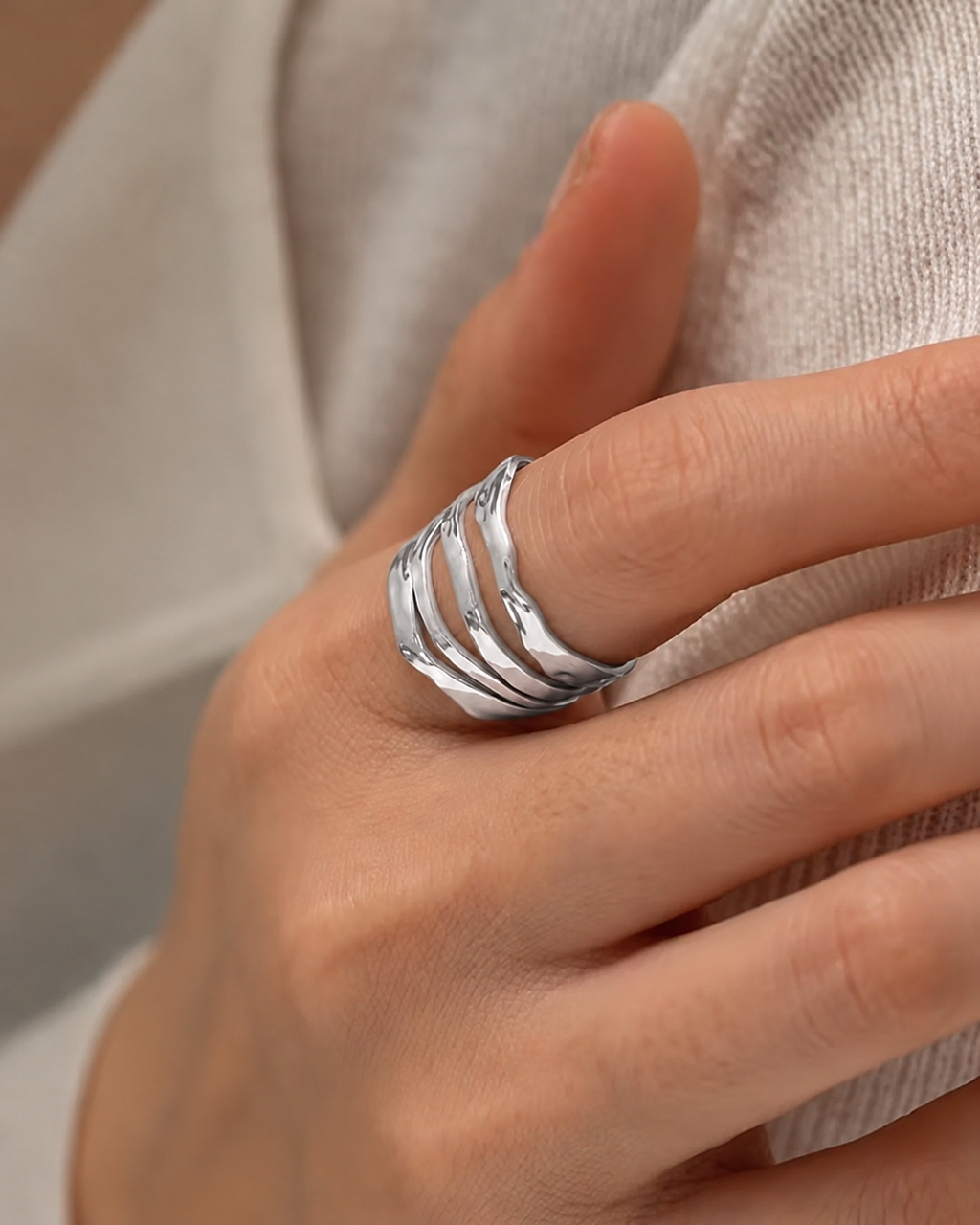 Bague Dune argentée