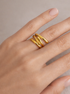 Bague dorée ajustable