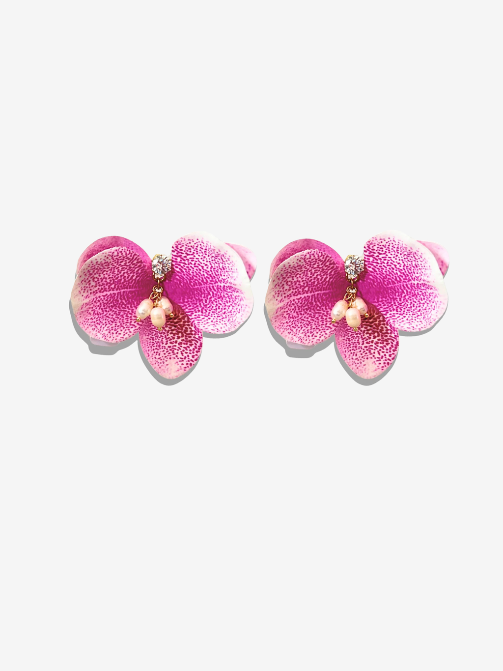Boucles d'oreilles Orchidée