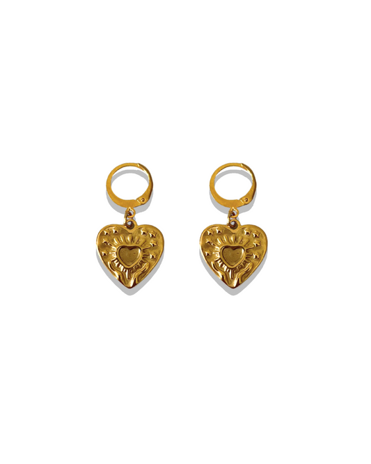 Boucles d'oreilles Cœur doré