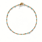 Chaîne cheville boules turquoises