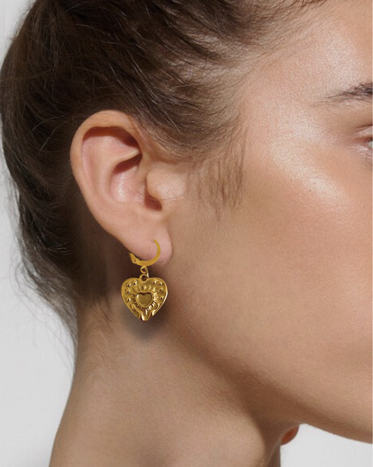 Boucles d'oreilles Cœur doré