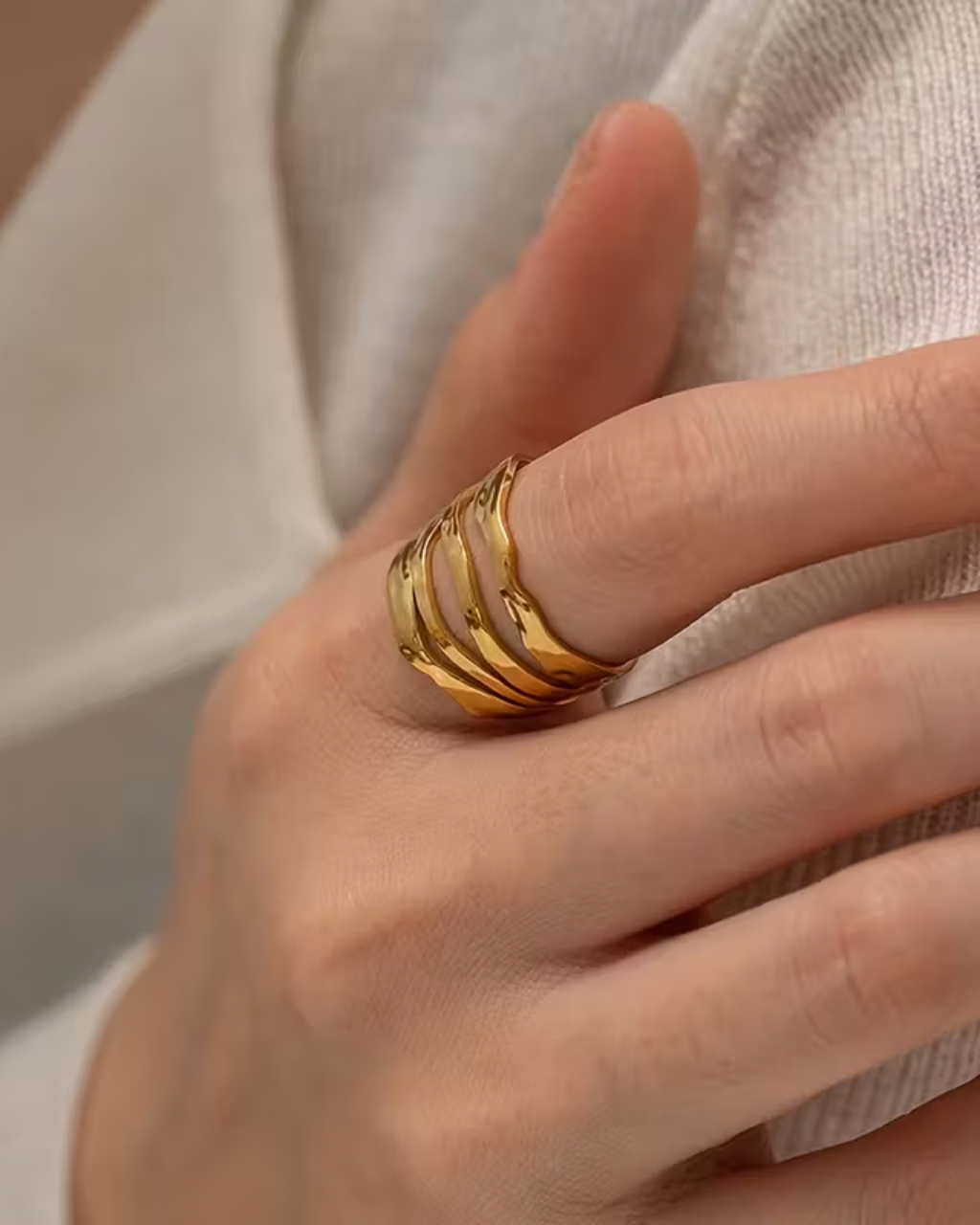 Bague Dune dorée