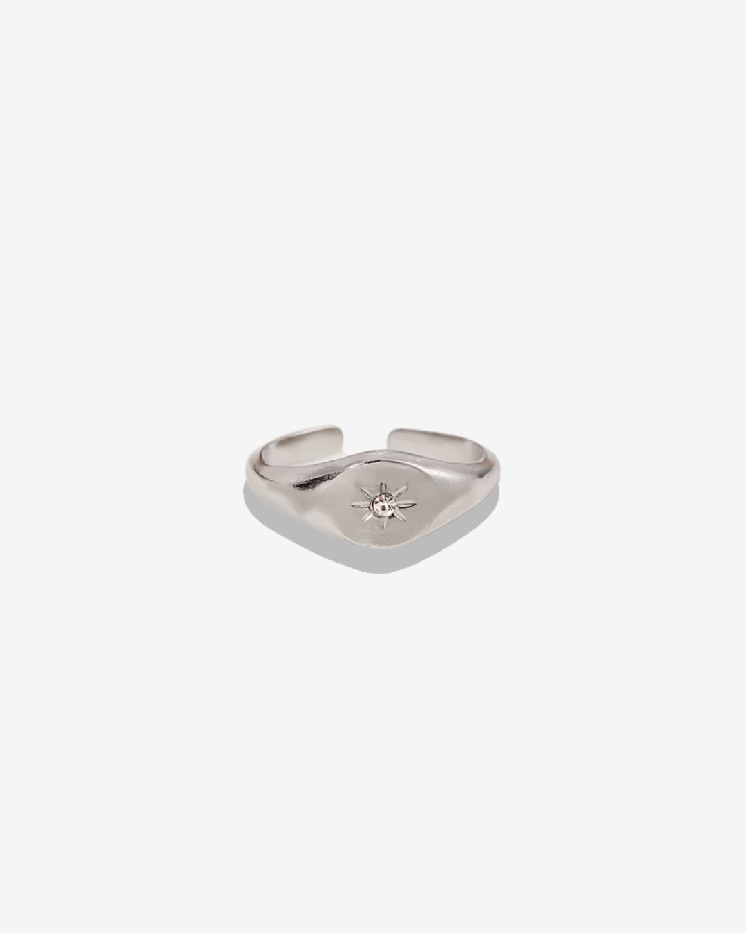 Bague étoile argentée