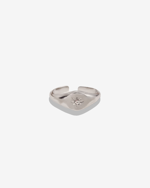 Bague étoile argentée