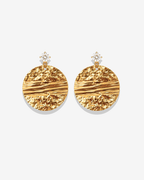 Boucles d'oreilles dorées texturées