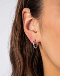 Boucles d'oreilles Créole argentée
