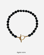 Collier Agate Noire