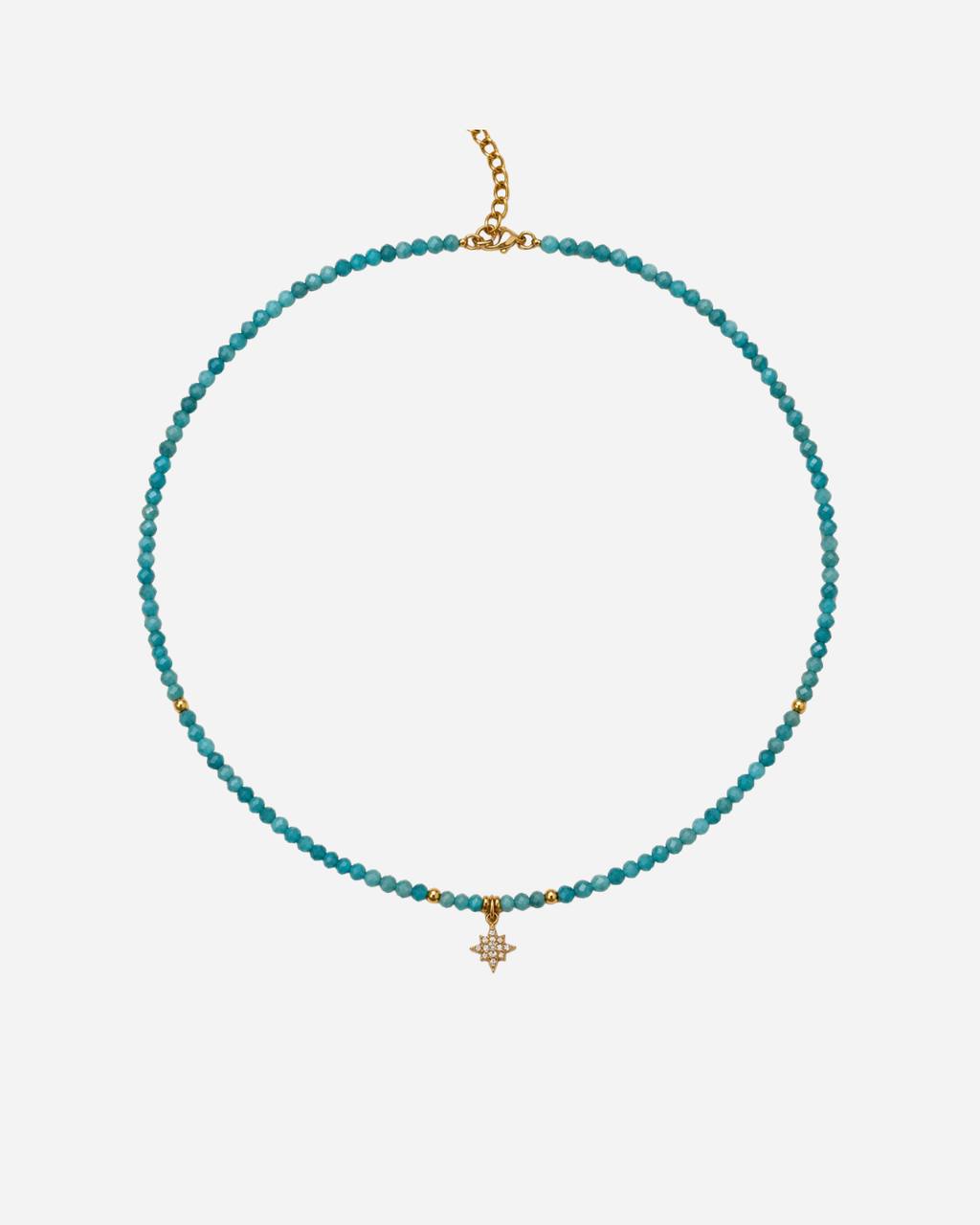 Collier Apatite Bleue