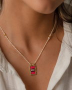 Collier Cordon Fushia