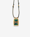 Collier Cordon Oeil vert