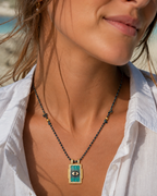 Collier Cordon Oeil vert