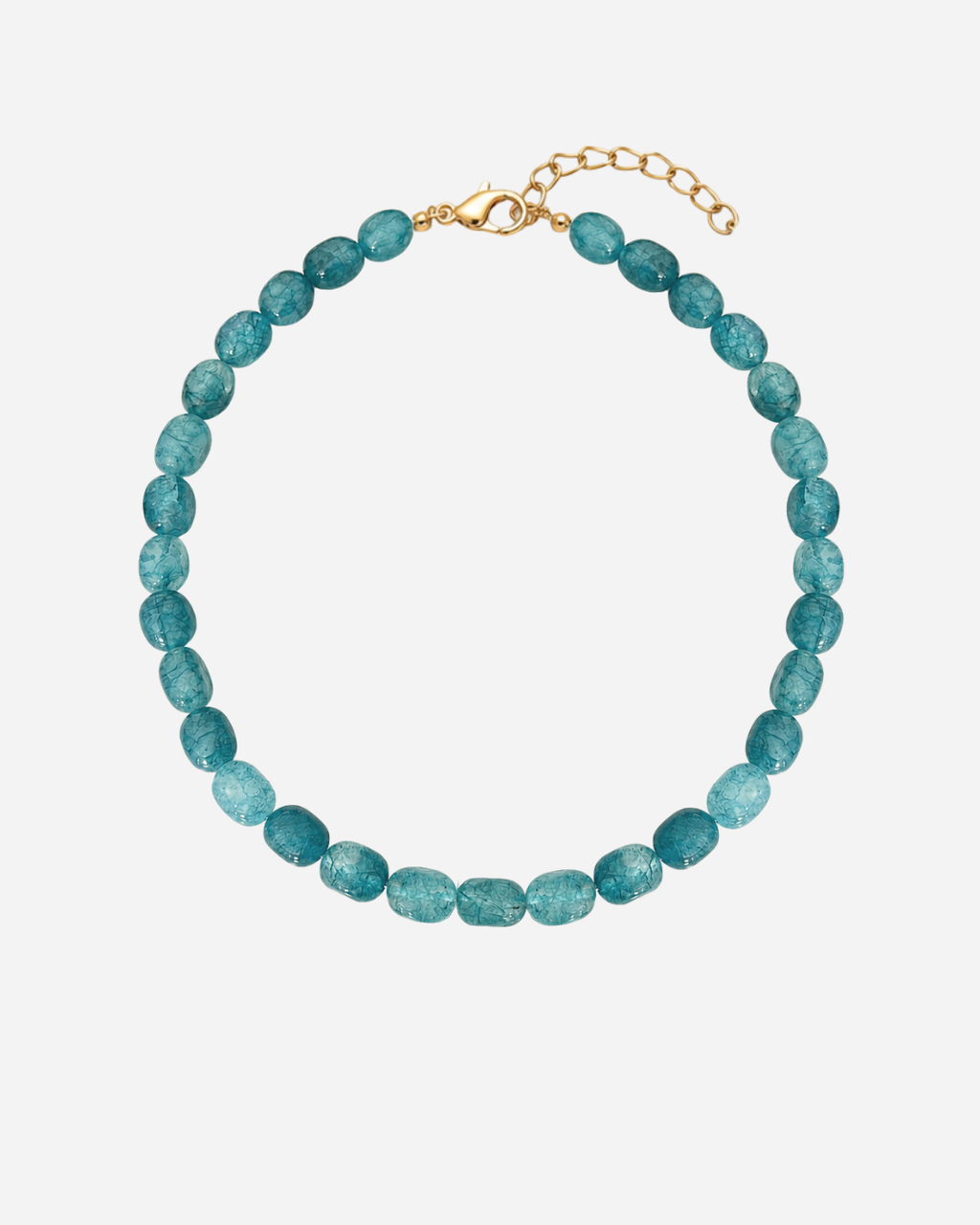 Collier en Agate Bleue
