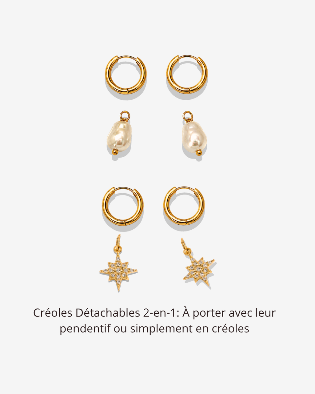 Duo créoles 4 en 1