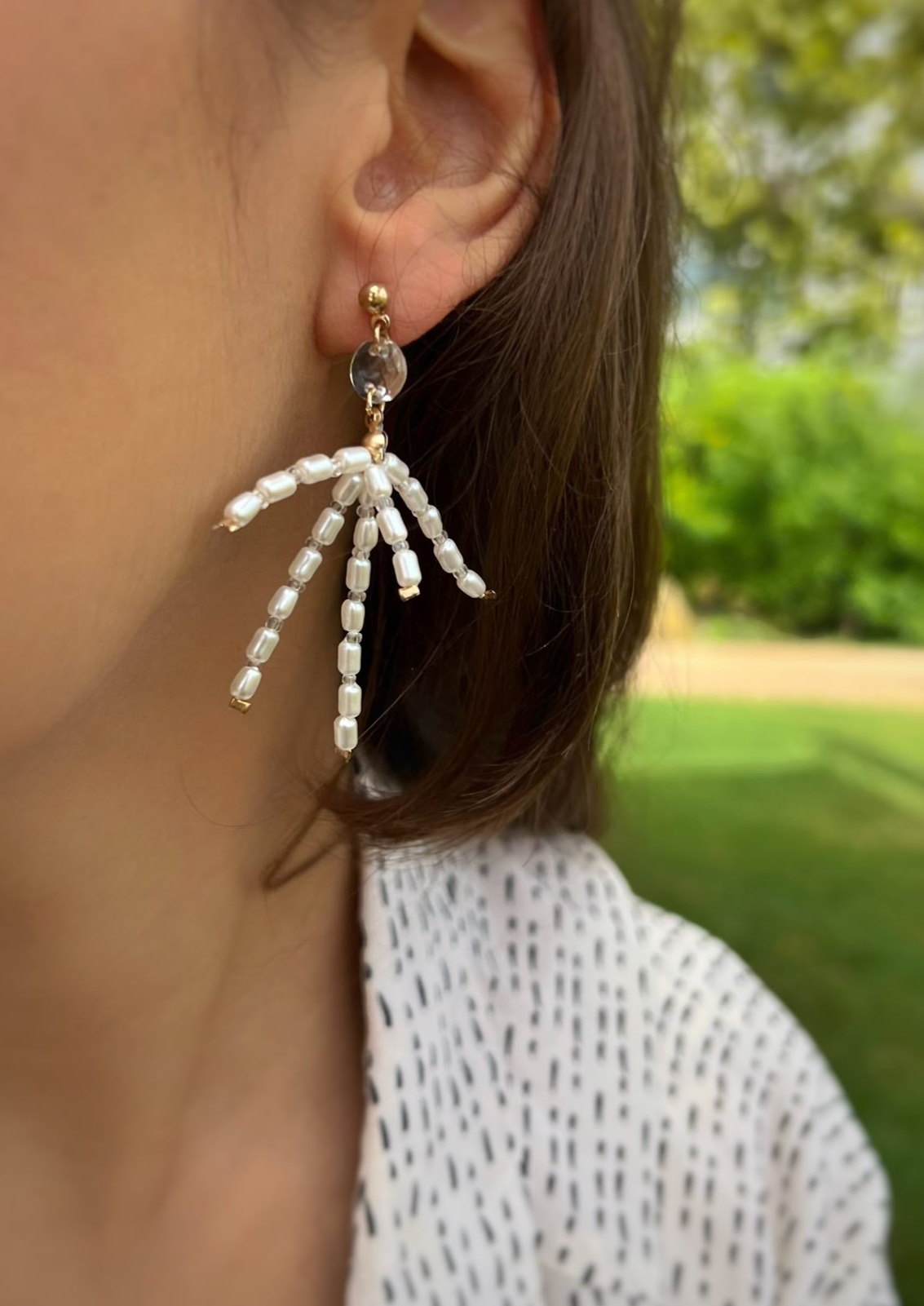 Nacre boucles d'oreilles